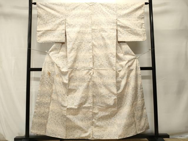 平和屋着物■本場大島紬　白大島　7マルキ　幾何学花文　正絹　逸品　CABM1585ev
