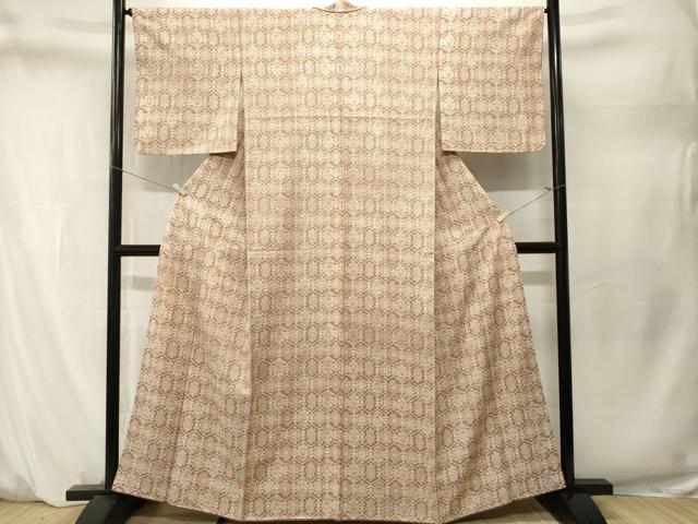 平和屋着物■上質な小紋　亀甲花文　正絹　逸品　CABM1587ev