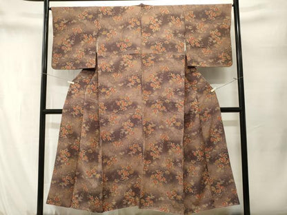 平和屋着物■上質な小紋　枝花文　暈し染め　正絹　逸品　CABM1589ev