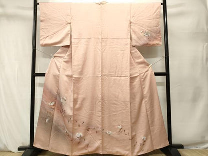 平和屋着物■訪問着　流水枝花文　暈し染め　金彩　正絹　逸品　CABM1592ev