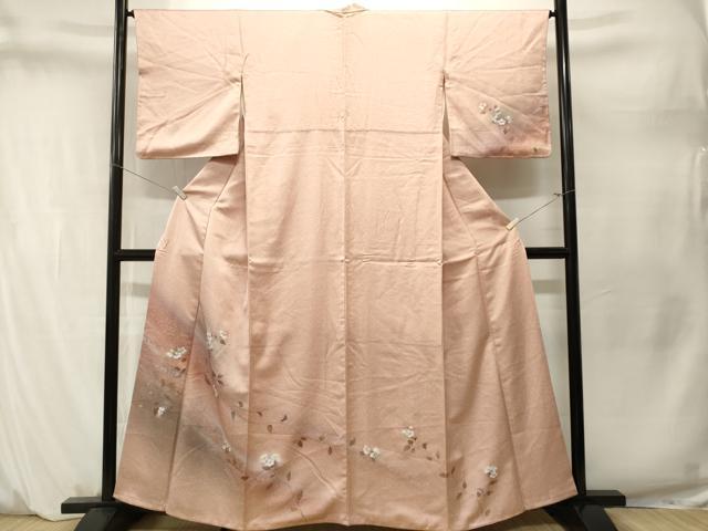平和屋着物■訪問着　流水枝花文　暈し染め　金彩　正絹　逸品　CABM1592ev