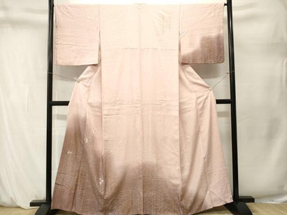 平和屋着物■訪問着　刺繍　芒　草花文　暈し染め　金銀彩　正絹　逸品　CABM1598ev