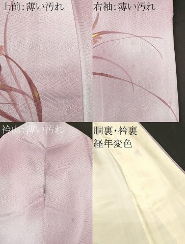 平和屋着物■訪問着　総刺繍　草花文　暈し染め　金彩　正絹　逸品　CABM1601ev