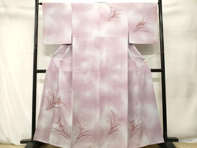 平和屋着物■訪問着　総刺繍　草花文　暈し染め　金彩　正絹　逸品　CABM1601ev