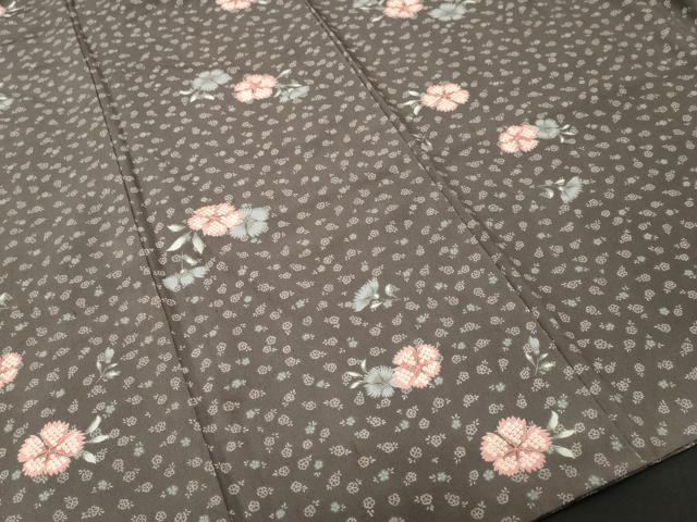 平和屋着物■小紋　草花文　洗える着物　CABM1613ev