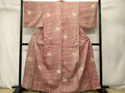 平和屋着物■小紋　枝桜文　洗える着物　CABM1614ev