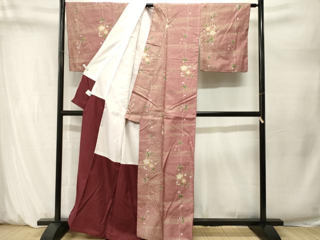 平和屋着物■小紋　枝桜文　洗える着物　CABM1614ev