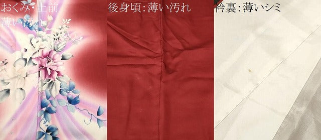 平和屋着物■訪問着　草花文　暈し染め　正絹　逸品　CABM1619ev
