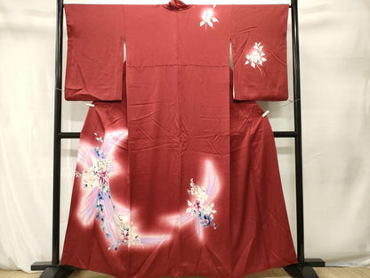 平和屋着物■訪問着　草花文　暈し染め　正絹　逸品　CABM1619ev