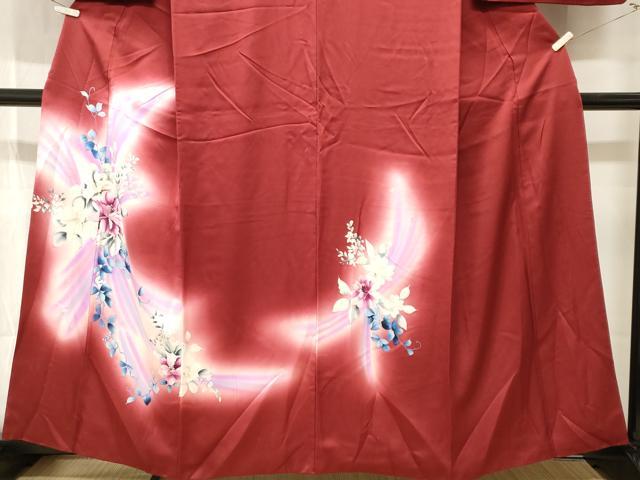 平和屋着物■訪問着　草花文　暈し染め　正絹　逸品　CABM1619ev