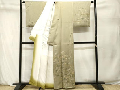 平和屋着物■訪問着　楽器笹竹文　打ち出の小槌　金銀彩　正絹　逸品　CABM1620ev