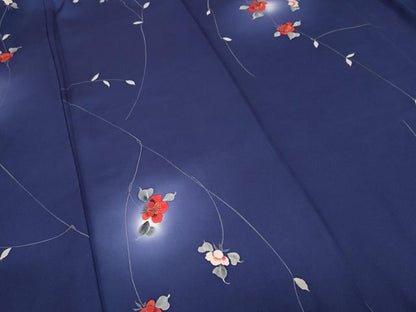 平和屋着物■上質な小紋　枝花文　暈し染め　正絹　逸品　CABM1626ev