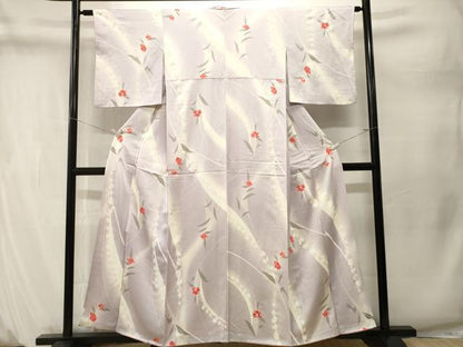 平和屋着物■上質な小紋　草花文　暈し染め　正絹　逸品　CABM1629ev