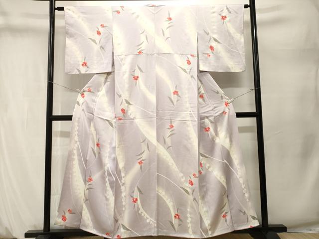 平和屋着物■上質な小紋　草花文　暈し染め　正絹　逸品　CABM1629ev