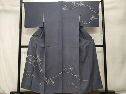 平和屋着物■訪問着　石庭　枝松葉文　正絹　逸品　CABM1630ev