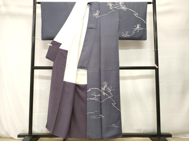平和屋着物■訪問着　石庭　枝松葉文　正絹　逸品　CABM1630ev