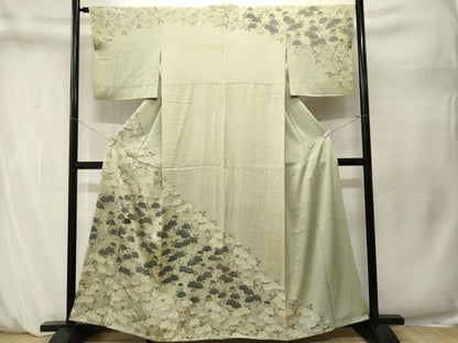 平和屋着物■訪問着　刺繍　椿　金彩　正絹　逸品　CABM1632ev