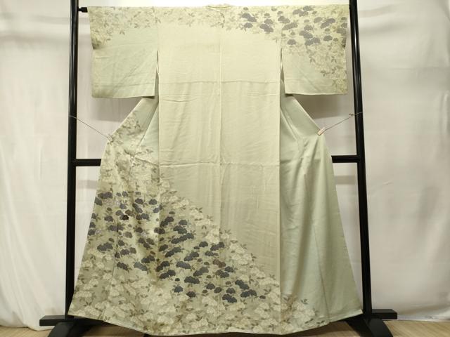 平和屋着物■訪問着　刺繍　椿　金彩　正絹　逸品　CABM1632ev