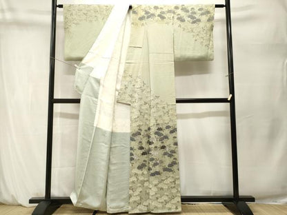 平和屋着物■訪問着　刺繍　椿　金彩　正絹　逸品　CABM1632ev
