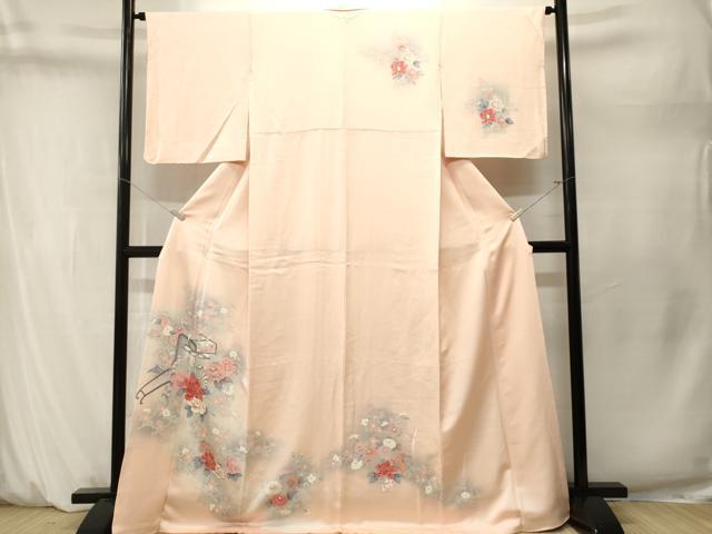 平和屋着物■訪問着　御所車枝花文　暈し染め　正絹　逸品　CABM1633ev