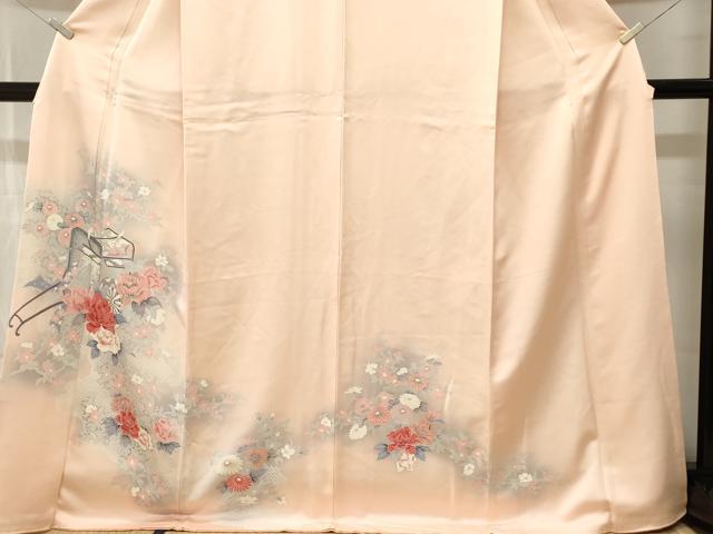 平和屋着物■訪問着　御所車枝花文　暈し染め　正絹　逸品　CABM1633ev