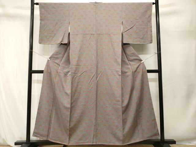 平和屋着物■上質な小紋　草花文　正絹　逸品　CABM1635ev