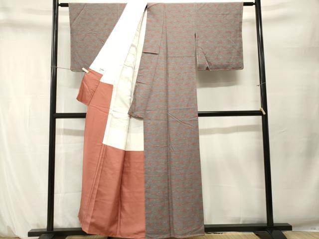 平和屋着物■上質な小紋　草花文　正絹　逸品　CABM1635ev