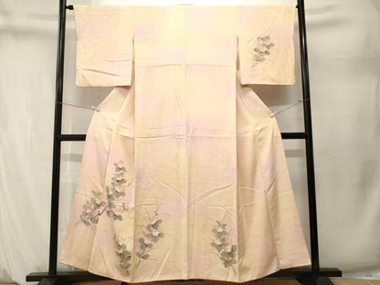 平和屋着物■訪問着　芝草枝花文　暈し染め　正絹　逸品　CABM1638ev