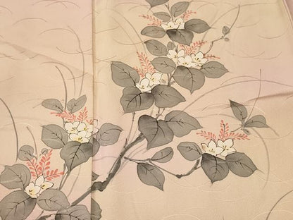 平和屋着物■訪問着　芝草枝花文　暈し染め　正絹　逸品　CABM1638ev