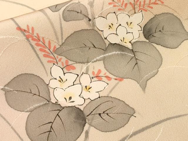 平和屋着物■訪問着　芝草枝花文　暈し染め　正絹　逸品　CABM1638ev