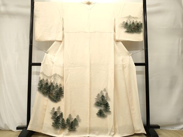 平和屋着物■訪問着　樹林風景文　暈し染め　正絹　逸品　CABM1641ev