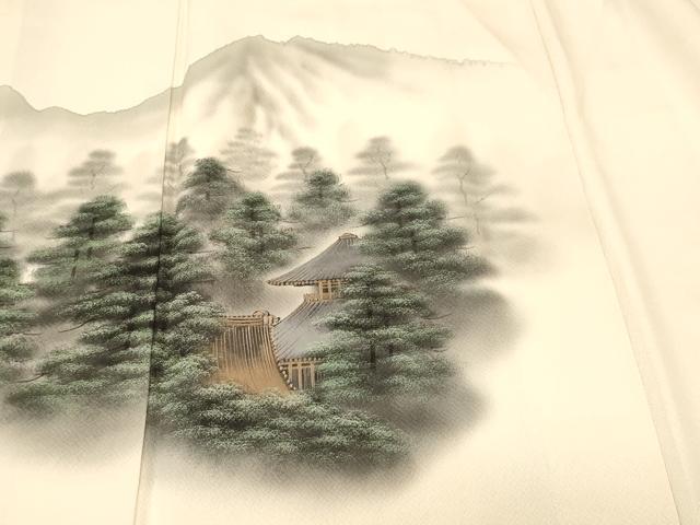 平和屋着物■訪問着　樹林風景文　暈し染め　正絹　逸品　CABM1641ev