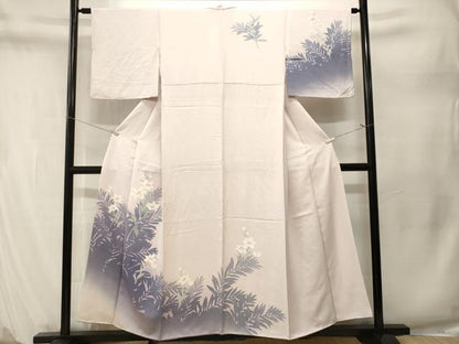 平和屋着物■訪問着　枝花文　シルエット　暈し染め　正絹　逸品　CABM1642ev