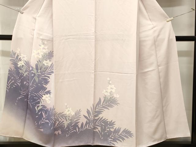 平和屋着物■訪問着　枝花文　シルエット　暈し染め　正絹　逸品　CABM1642ev