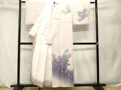 平和屋着物■訪問着　枝花文　シルエット　暈し染め　正絹　逸品　CABM1642ev