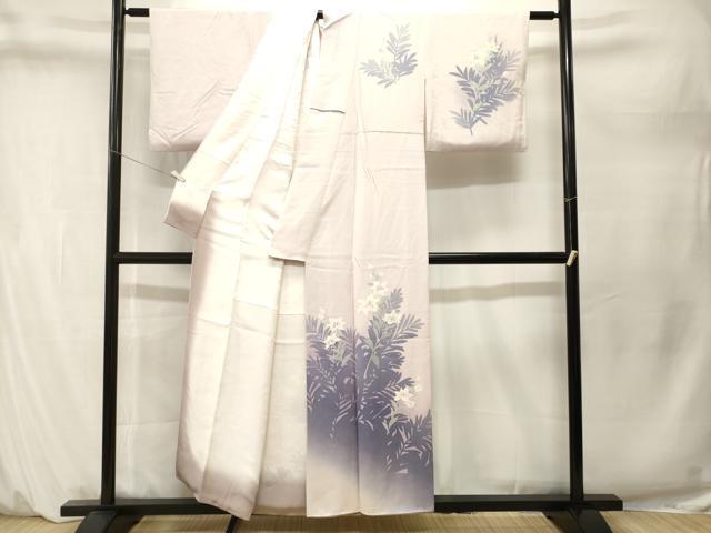 平和屋着物■訪問着　枝花文　シルエット　暈し染め　正絹　逸品　CABM1642ev
