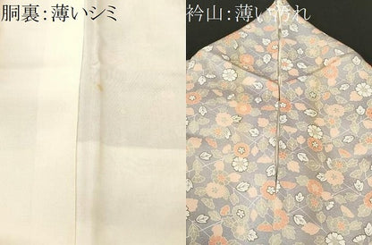 平和屋着物■上質な小紋　枝花文　正絹　逸品　CABM1645ev
