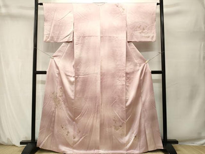 平和屋着物■訪問着　刺繍　唐子草花文　暈し染め　金彩　正絹　逸品　CABM1646ev