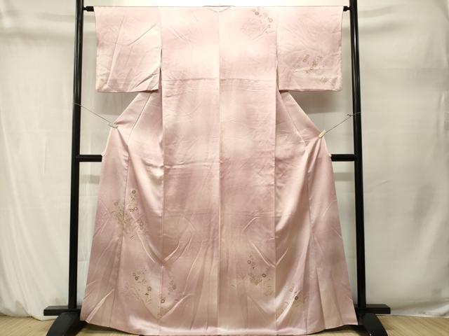 平和屋着物■訪問着　刺繍　唐子草花文　暈し染め　金彩　正絹　逸品　CABM1646ev