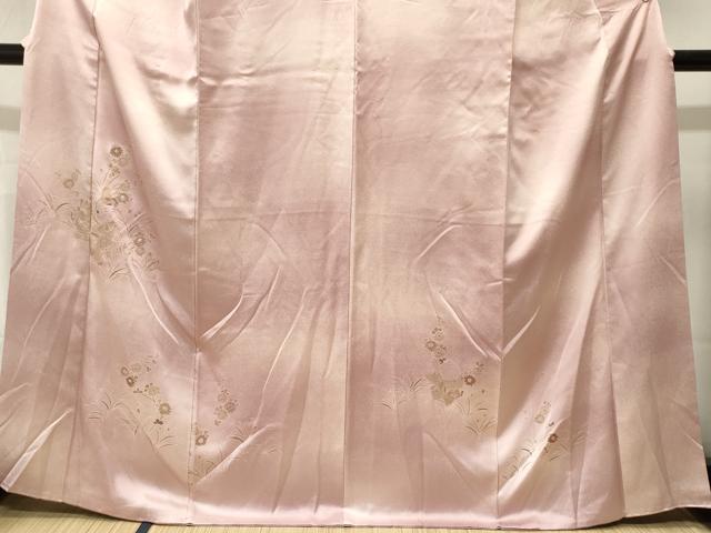 平和屋着物■訪問着　刺繍　唐子草花文　暈し染め　金彩　正絹　逸品　CABM1646ev