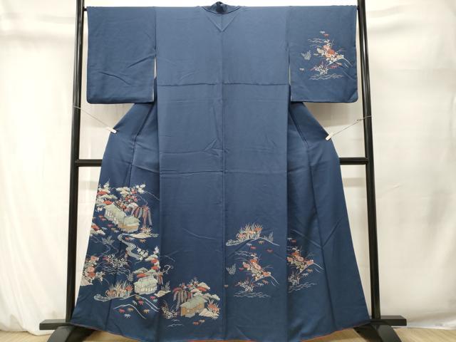 平和屋着物■訪問着　刺繍　御所解文　金彩　正絹　逸品　CABM1648ev
