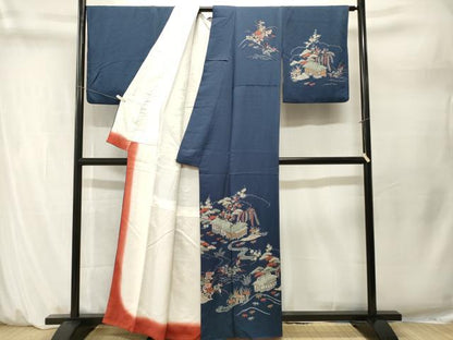平和屋着物■訪問着　刺繍　御所解文　金彩　正絹　逸品　CABM1648ev