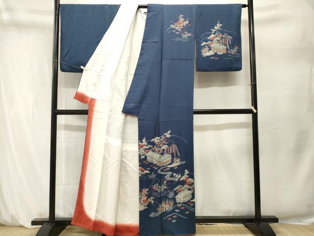 平和屋着物■訪問着　刺繍　御所解文　金彩　正絹　逸品　CABM1648ev