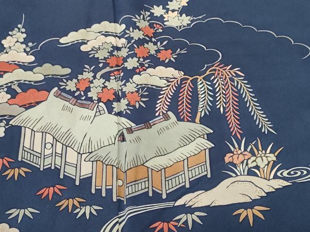 平和屋着物■訪問着　刺繍　御所解文　金彩　正絹　逸品　CABM1648ev