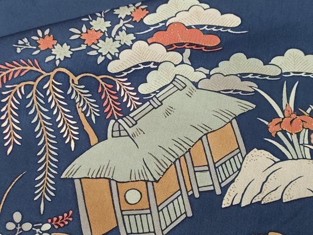 平和屋着物■訪問着　刺繍　御所解文　金彩　正絹　逸品　CABM1648ev