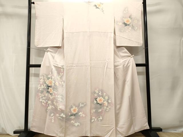 平和屋着物■訪問着　枝花文　暈し染め　正絹　逸品　CABM1652ev