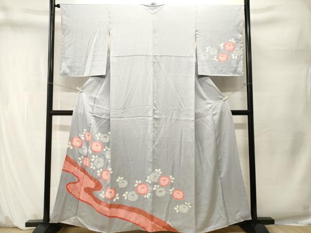 平和屋着物■訪問着　絞り　万寿菊　金彩　正絹　逸品　CABM1654ev