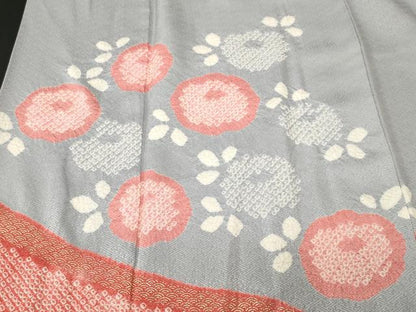 平和屋着物■訪問着　絞り　万寿菊　金彩　正絹　逸品　CABM1654ev