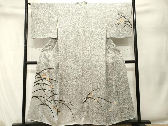 平和屋着物■訪問着　芒　蔦の葉　南天文　たたき染め　正絹　逸品　CABM1655ev