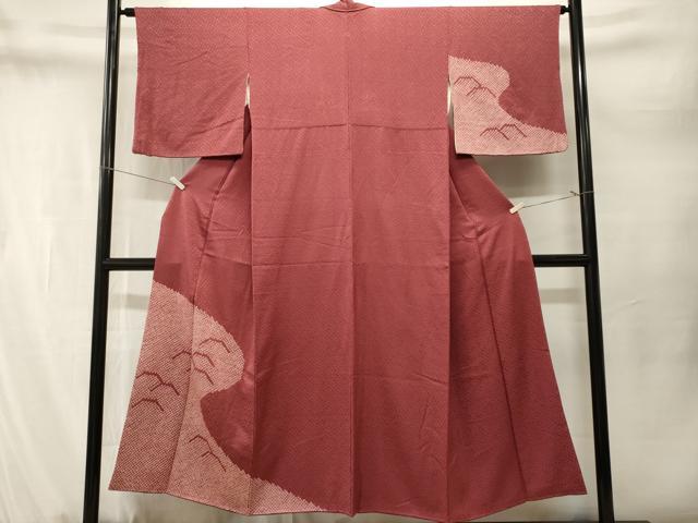 平和屋着物■訪問着　総絞り　芝草文　正絹　逸品　CABM1657ev